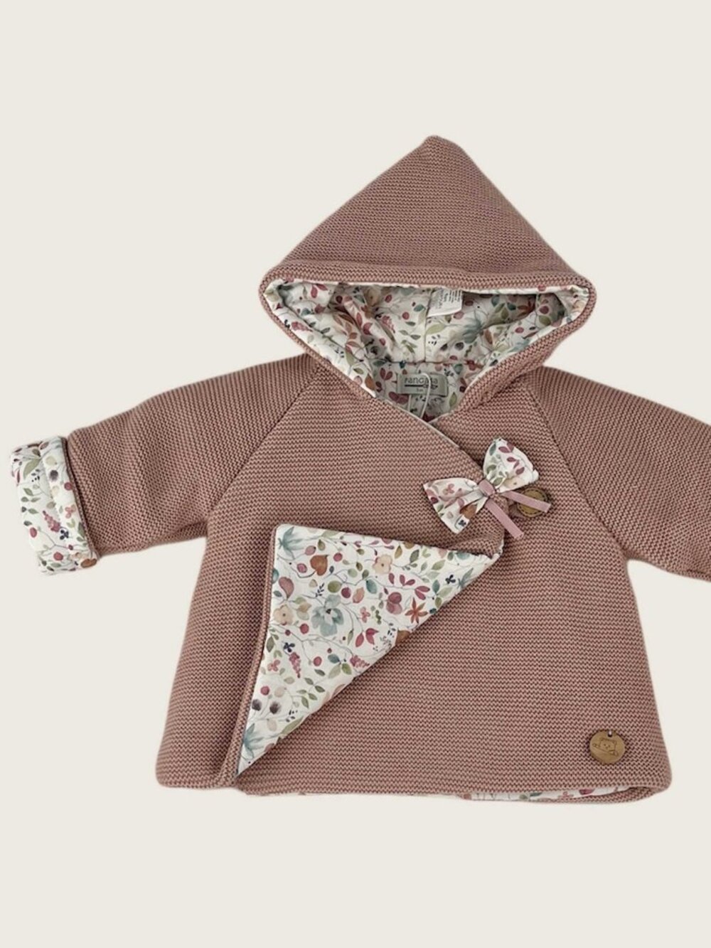 Boutique Clearance 50% Off: Quilted Knit Baby Jacket Dusty Pink (6M-9M)